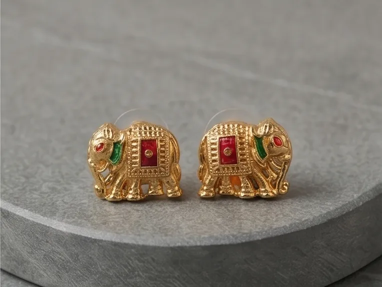 Royal Elephant Meenakari Necklace Set